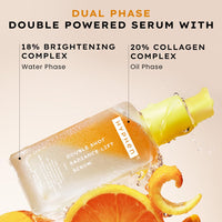 Hyphen 18% Brightening + 20% Collagen Face Serum | Double Shot Serum with 11% Mandarin 5% Niacinamide 2% PGA & Bakuchiol | Winter Skincare | Brightening, Hydrating & Collagen Boost for Dry Skin - 50ml