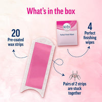 Veet Full Body Waxing Kit Strip For Normal Skin - 20 Strips (Pack of 3)