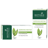 Biotique Bio Basil and Parsley Body Revitalizing Body Soap, Pack of 3, 225 g (3 x 75 g) & Biotique Bio Morning Nectar Flawless Cream Bathing Bar, 150g