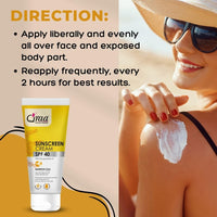 Qraa Sunscreen - SPF 40 PA++++ Sunscreen Cream SPF 40|Helps Remove Tan|Helps in Sun Burn| Pack Of 2 (200gm, 2)
