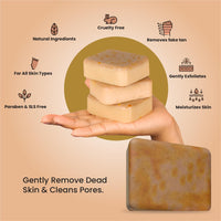 Hamare Ghar Ka Soaps Sandalwood & Saffron Magic Soaps For Bath (100 Gms Pack Of 2) | Paraben Free | Chandan & Kesar Bath Soap | Handmade Soap For Glowing | Skin Brightening For Men & Women