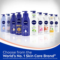 NIVEA Body Lotion Natural Glow, Cell Repair, Spf 15 & 50X Vitamin C 400ml (Pack of 3)