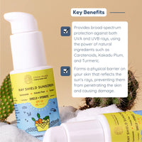Little Rituals Natural Organic Baby SUNSCREEN Lotion Daily Use for Baby & Kids (0-15 years), SPF 50 PA++++ UVA/UVB/IR + DIGITAL Wi-Fi & Bluelight Protection| Hypoallergenic| SWISS Technology | 30 gm