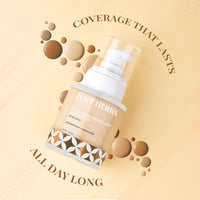 Just Herbs Medium to Full Coverage Liquorice Root and Sandalwood Longwear Weightless Foundation for Face Makeup (Sand)