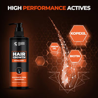 BEARDO B-acne Clear Body Wash, Hair Growth Vitalizer Shampoo & Ball Sack Intimate Wash 3 Items in the set