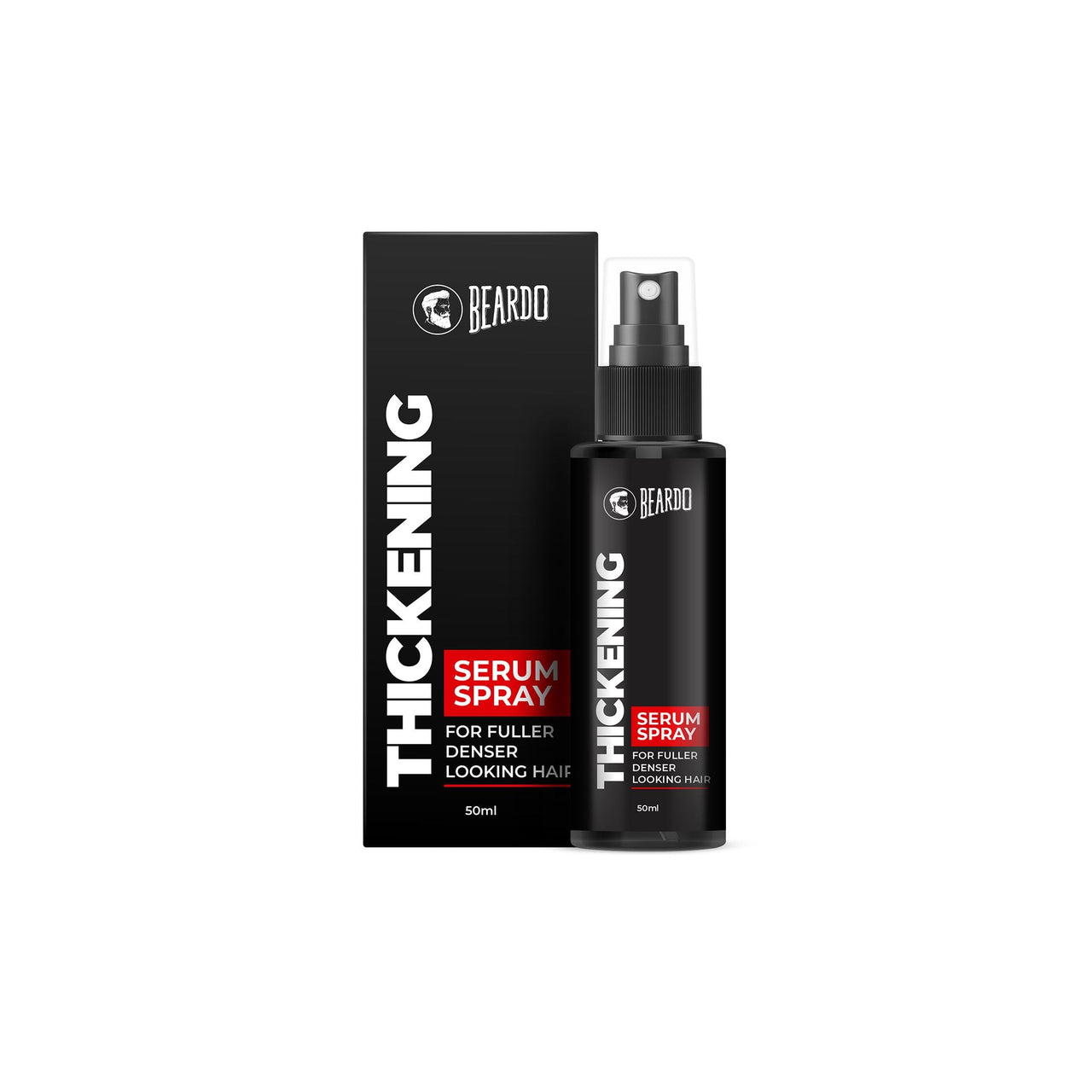 Beardo Thickening Serum Spray, 50 ml | |For Frizz-free, Smooth & Glossy Hair on-the-go | Hair Volume Spray for Men| Serum for Hair Smoothing | Hair Serum Men | Volumizing