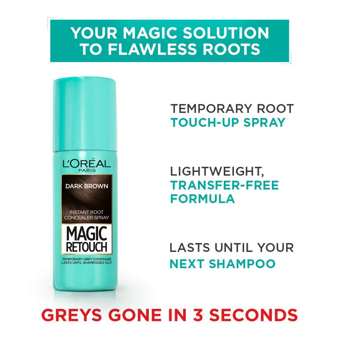 L’Oréal Paris Magic Retouch Root Touch-Up Spray, Dark Brown (75Ml) With Excellence Crème Hair Colour, 3 Dark Brown (72Ml+100G) - Pack Of 2