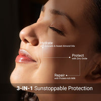 Neude SPF 45 Sunscreen 50 ml PA+++ No White Cast with Milk, Zinc Oxide and Avocado Oil, Broad-Spectrum Daily Moisturizer for Men and Women Blue Light Protection Repairing Paraben-Free