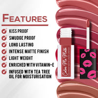 Jaquline USA Color Me Matte Long Lasting liquid Lipstick enriched with vitamin E & tea tree oil (Espresso Brown-4.5 ml)