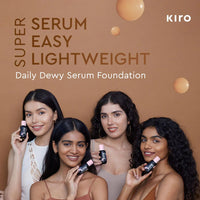 Kiro Daily Dewy Serum Liquid Foundation - Peachy Ivory, 30ml | Infused With Hyaluronic Acid, Niacinamide, and Vitamin C | Ultra Lightweight, Waterproof, and Hydrating | For All Skin Types