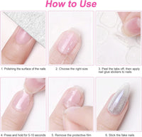 HUDA GIRL 1200 Double-Sided Nail Glue Tabs, Nail Glue & Nail Stickers for Nail Art, Super Sticky Nails Stickers, Perfect Nail Glue for Press On Nails Strong Hold Easy Application for Long-Lasting Wear