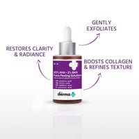 The Derma Co 30% AHA + 2% BHA Peeling Solution - 30ml | Repairing & Exfoliating | Makes Skin Glow | Cleanses Pores