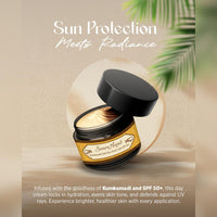 Herbs & Greens Kumkumadi SPF 50 UVA/UVB. PA++++ Gold Face Cream With 24k Gold | Lab Tested Broad Spectrum Protection | Skin Brightening Dark Spots/ Pigmentation, Anti Aging Hydrating Moisturizer For Woman & Men | Oily, Dry, Acne Prone Skin, Dermatological