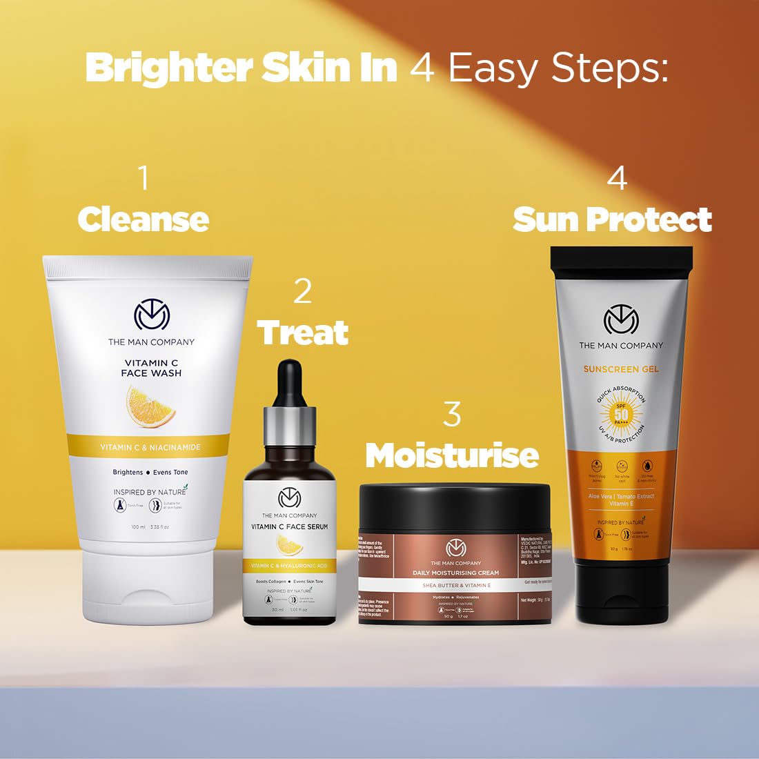 The Man Company Vitamin C Face Wash (Buy 1 Get 1 FREE) with Turmeric and Moringa | Paraben Free - 100ml