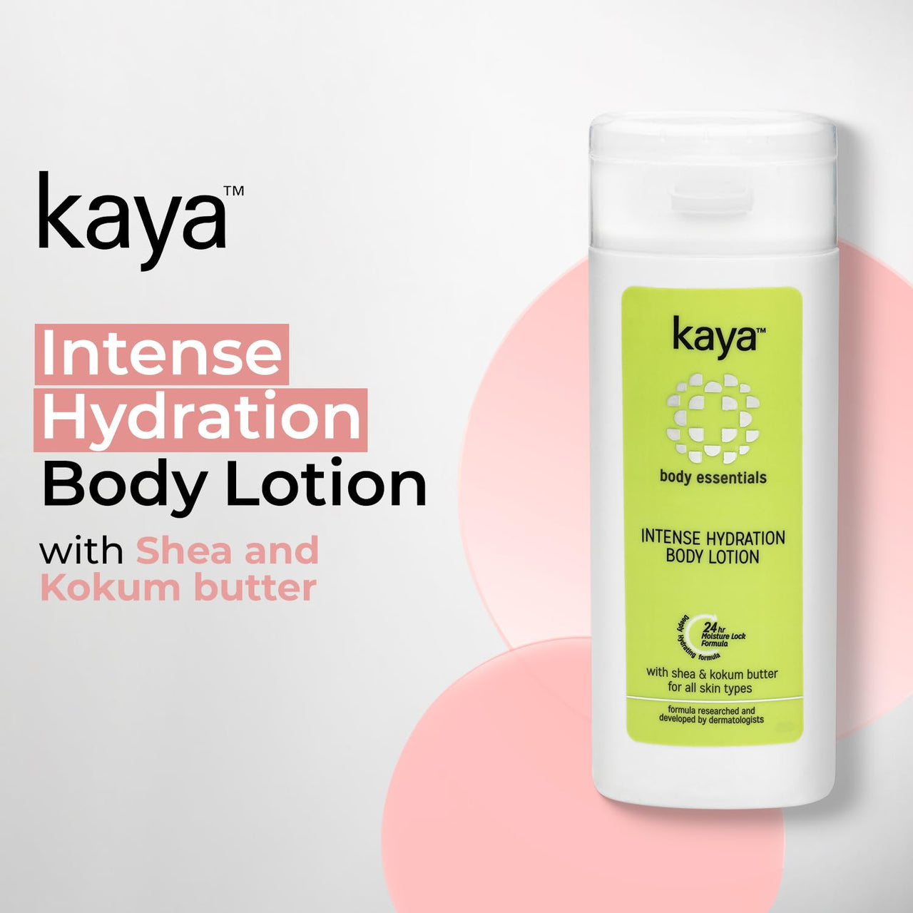 Kaya Clinic Intense Hydration Body Lotion, 200ml Enriched With Shea Butter, 24 Hours Moisture Lock Formula, Hydrating Body Lotion for All Skin Types
