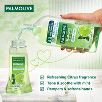 Palmolive Hydrating Foaming Lime & Mint Liquid Hand Wash, Dispenser Bottle (250ml) & Refill Bottle (500ml), Removes Germs, Refreshing Fragrance