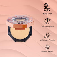 Lakyou Beauty Diamond High Coverage Compact Powder 15g | Full Coverage | Matte Finish | Pore-Minimizing | SPF 30 | Long-Lasting | Lightweight | Oil-Control | Portable (03(Natural Nude), 15g)
