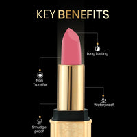Beauty Berry Bold Babe Non-Transfer Matte Lipstick | Highly Pigmented, Lightweight, Smudge Proof & Waterproof Lipstick | Single Swipe Application, Long Lasting Lipstick for Women (Brink of Pink)