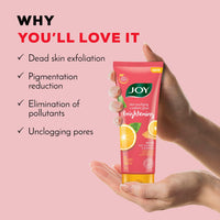 Joy Mandarin & Green Tea Face & Body Scrub for Glowing Skin (200gm) | Exfoliating Scrub with Vitamin C, Brightens & Refreshes All Skin Types | 100% Vegan & Gentle on Skin