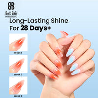 Bolt Bee No Wipe Base Coat,15ml for Gel Nail Polish Soak Off LED Nail Lamp Gel Base Coat Upgraded Formula Long-Lasting DIY Home and Nail Salon