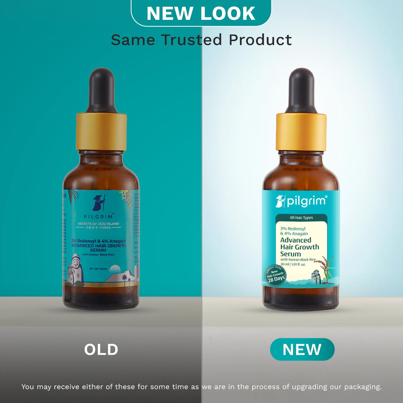 Pilgrim Redensyl 3% + Anagain 4% + Baicapil Advanced Hair Growth Serum (30ml) for Scalp with Korean Black Rice, Saw Palmetto | Control Hair Fall, Stimulate Hair Regrowth, Increase Hair Density | For Women & Men