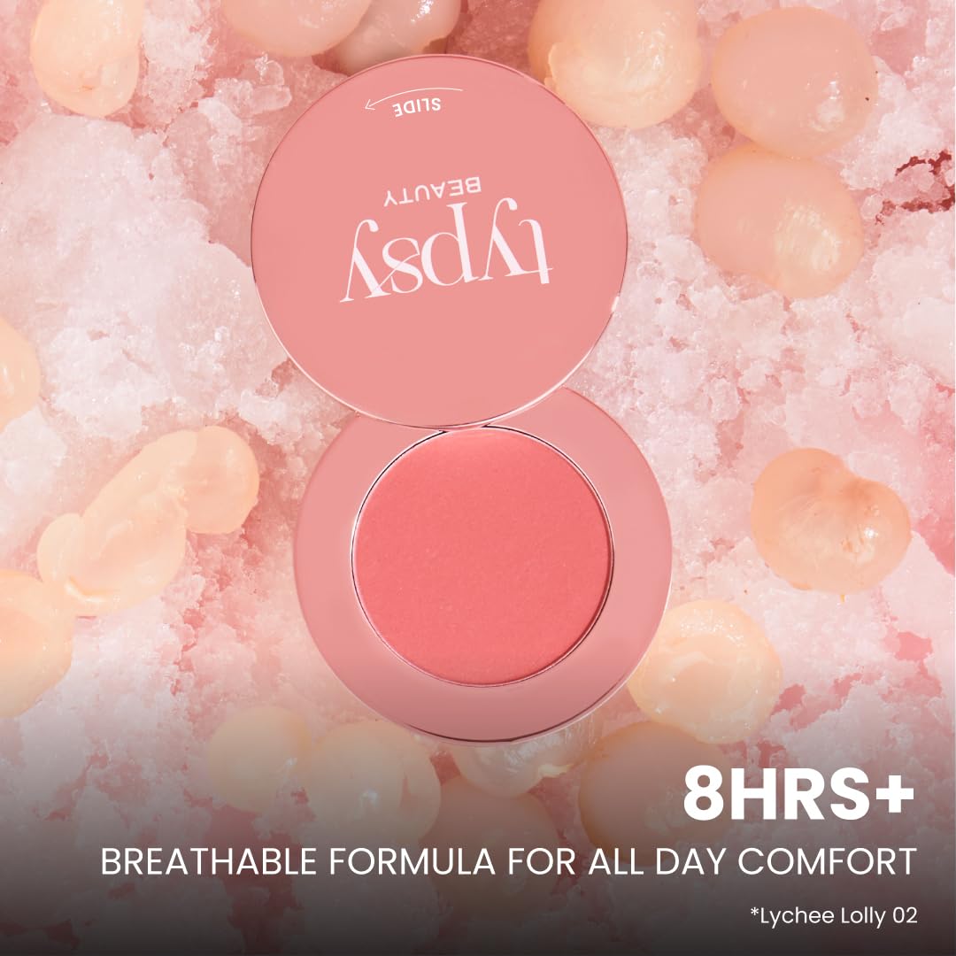 Typsy Beauty Ph-antastic Color Adjusting Blush|Lychee Lolly 02|Flawless Finish|Featherlight|Long Lasting|4g