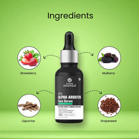 Khadi Organique Alpha Arbutin 2% + Hyaluronic Acid 1% Face Serum for Pigmentation & Dark Spots, Anti-pigmentation, Blemishes, Acne Marks & Tanning For Men & Women, 30Ml
