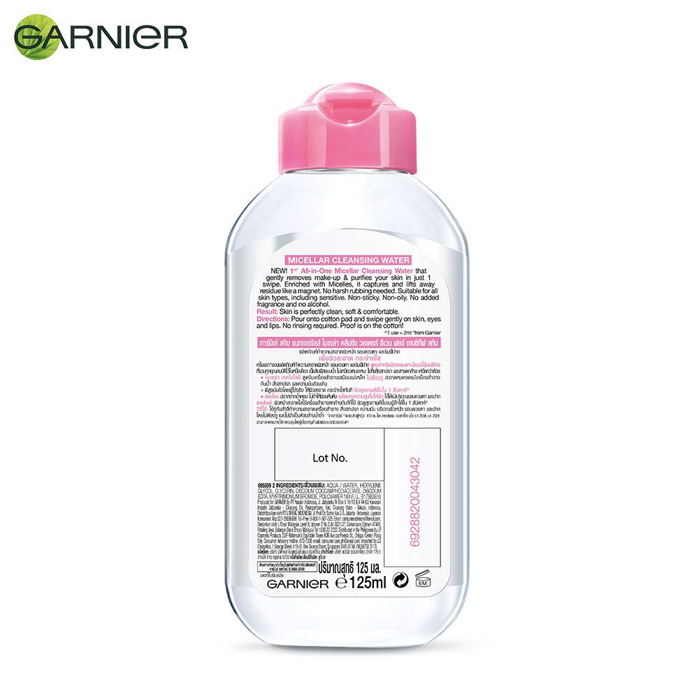 Garnier Skin Naturals Micellar Cleansing Water, 125ml+Garnier Skin Naturals Micellar Cleansing Water, 400ml