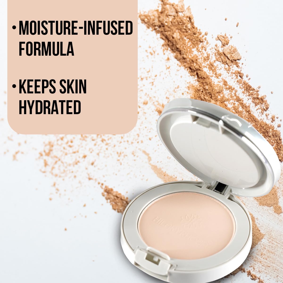 Hilary Rhoda Slay All Day 2 in 1 Compact | Matte & Shimmer Finish | Moisture-Infused With Sponge | 20g (Beige - Shade 03)