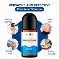 TYC - Trust Your Choice Magnesium Pain Relief Roll-On, Instant Relief for Back, Joint, Knee, Neck Pain, Muscle Stiffness and Sports Injuries with Natural Ingredients, Pack of 1 (50ml)