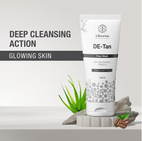 Likewise DE-Tan Face Wash With Tan Removal Formula For Glowing Skin | Face Wash For Dry, Oily, Acne Prone & Combination Skin | Face Wash For Men & Women | 100ml