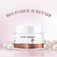Just Herbs Saffron + White Lotus Radiance Booster Cream with SPF 30+ for Brighter Complexion | For Men & Women- 50g