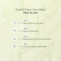 Purehill Foam Face Wash with Mandarin and Niacinamide for Clear, Bright and Flawless Skin Suitable for All Skin Types, 100 ML