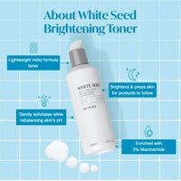 The Face Shop White Seed Brightening Face Toner with Niacinamide & Vitamin B | For Dark Spots, Dullness & Acne Scars| Suitable for Normal, Oily, Dry, Combination Skin | Sulphate & Paraben Free, 145ml