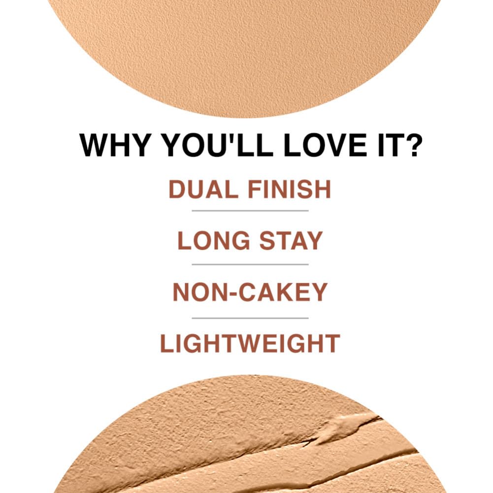 Lakmé 9To5 Double Duty Dual Finish Natural Compact Full Powder For All Skin Types, 9G, 1 Count