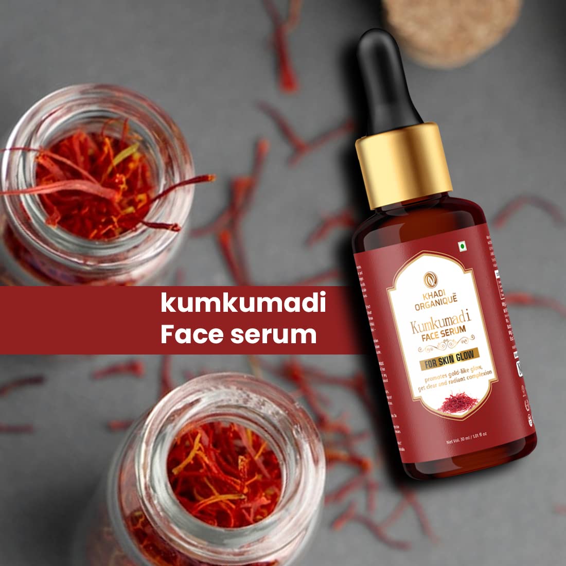 Khadi organique Kumkumadi Face Serum for Radiance glow Skin With 100% Natural Ingredients - 30ML
