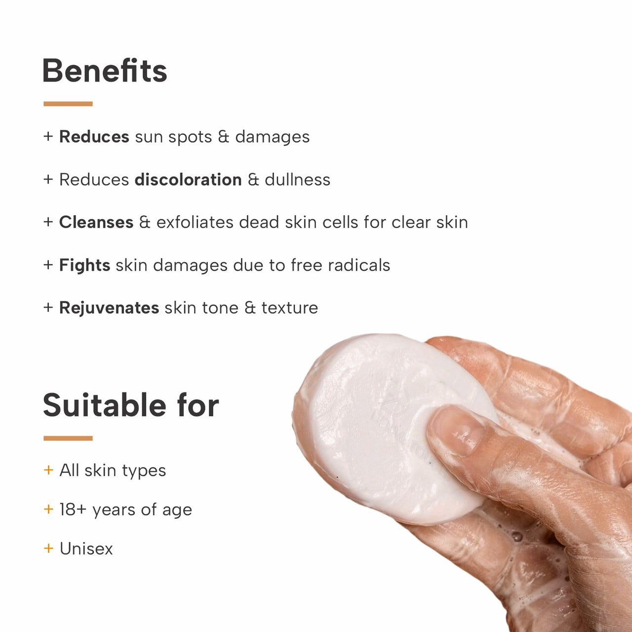 DERMATOUCH Kojic Acid 1% Soap with Glutathione | For Pigmentation & Sun damage | Soap for Men & Women | Suitable for All Skin Types | 75g x 4