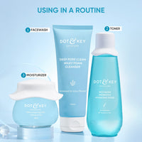 DOT & KEY Skin Hydration Ctm Kit Liquid Cleanser 100Ml, Toner 150Ml, Moisturizer 60Ml