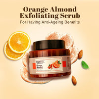 Richfeel Orange Almond Scrub For Brightening & Revitalizing | Gentle Exfoliation | Removes Blackheads & Dead Skin Cells | Suitable for All Skin Types | 100 g