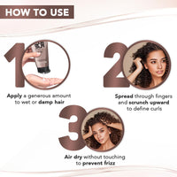 Streax Professional Curl Defining Cream, 150 gm-Leave In Curl Cream for culry hair-Moisturizes, Enhances Natural Curl Definition & Provides Medium Hold to Dry Frizzy, Wavy & Curly Hair
