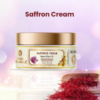 Khadi Organique Saffron Cream For Skin Tone, Rejuvenate Skin, Radiant Glow And Dark Spots (Paraben Free & No Harmful Chemicals) 50 gm