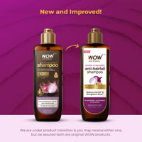 WOW Skin Science Onion Shampoo - 200 ml | Helps Control Hair Fall & Promotes Hair Growth | For Stronger Hair | With Red Onion Seed Oil Extract, Black Seed Oil & Pro-Vitamin B5