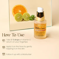 Milagro Beauty 30 ML (Pack of 1) Vitamin C Serum for Face Brightening, Hyper-pigmentation & Wrinkles Skin Clearing Serum with Natural Fruity Goodness of Lemon, Orange, Grape Seeds