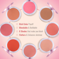 Shryoan Get Me Cheeky Blusher| Light Weight & Pocket Friendly with Highly Pigmented and Matte Finish, Easily Blendable Blusher (10g) (Shade 07)