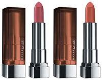 Maybelline New York Color Sensational Creamy Matte Lipstick, 657 Nude Nuance, 3.9g and Maybelline New York Color Sensational Creamy Matte Lipstick, 660 Touch of Spice, 3.9g