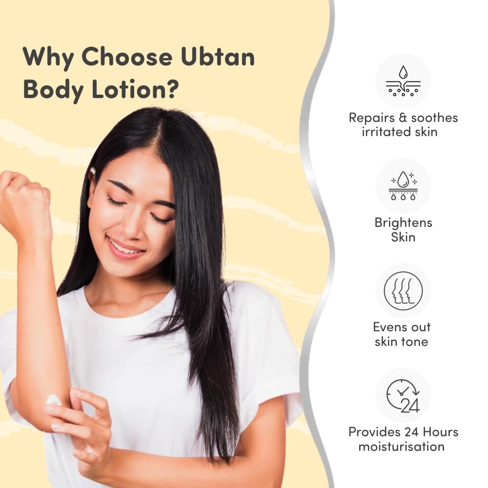 Mylo Veda Ubtan Body Lotion-275ml for Glowing Skin with the Goodness of Nalpamaradi Oil, Turmeric, Cocoa Butter & Shea Butter, Free from Parabens, Sulfates, Phthalates, Mineral Oil for All Skin Types