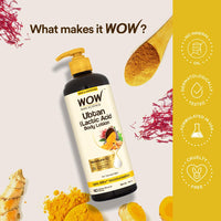 WOW Skin Science Ubtan Body Lotion- All skin type - Anti-Tanning & Smoothening Care with Saffron Extract, Sandalwood Oil - 400mL