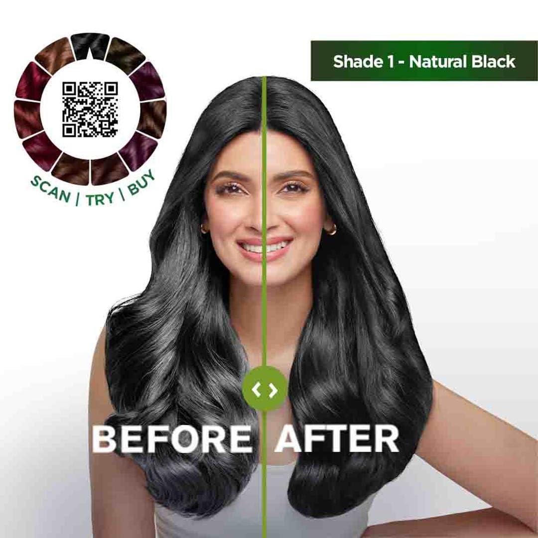 Garnier Color Naturals Crème hair color, Shade 1 Natural Black, 70ml + 60g
