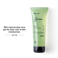 Brillare Natural Aloe Vera Gel - Ultimate Moisturiser for Face, Hair & Skin | Pure, Hydrating, Soothing Care, 200 GM