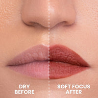Typsy Beauty Pout Cloud Matte Lip Balm | Blurring Finish, Tinted Lip Balm with Peptides, Ceramides & Vitamin C & E | Rich colour payoff with long-lasting stain I Nude Brown - Iced Café Latte 03 | 8g
